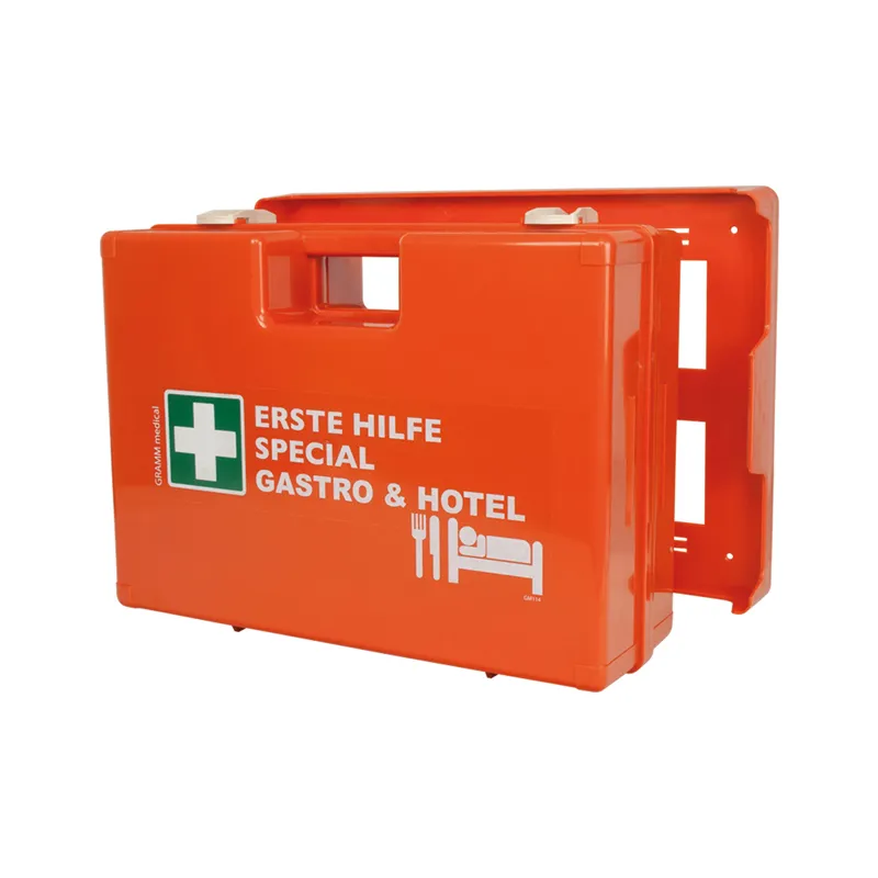 GRAMM medical healthcare GmbH Erste Hilfe Verbandkoffer Inhalt DIN 13157 mit Spezialerweiterung Gastro & Hotel 418.035.00323