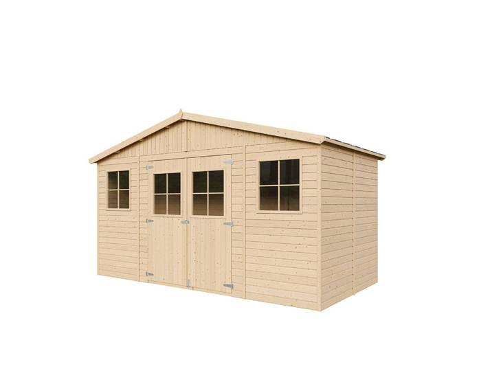HOLZ-GARTENHAUS - H246 x 418 x 220 cm/ 8 m² - M332