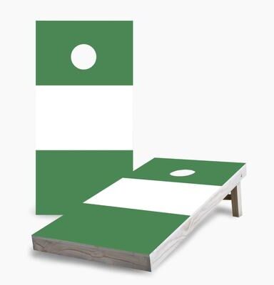 Skip's Garage Nigerian Flag Regulation 2x4 Cornhole Game Set