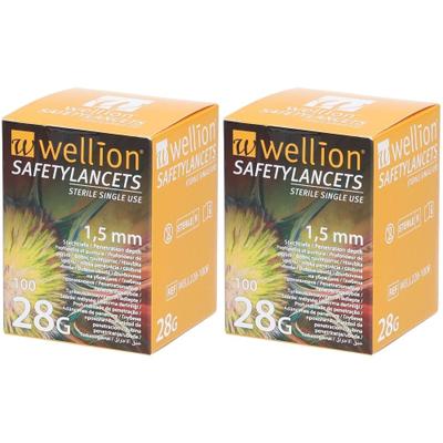 Wellion Safetylancets 28 G Sicherheitseinmallanz. 2x 2x100 St Lanzetten