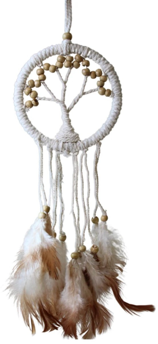 Ruben Robijn Dromenvanger Tree of Life beige 9 cm