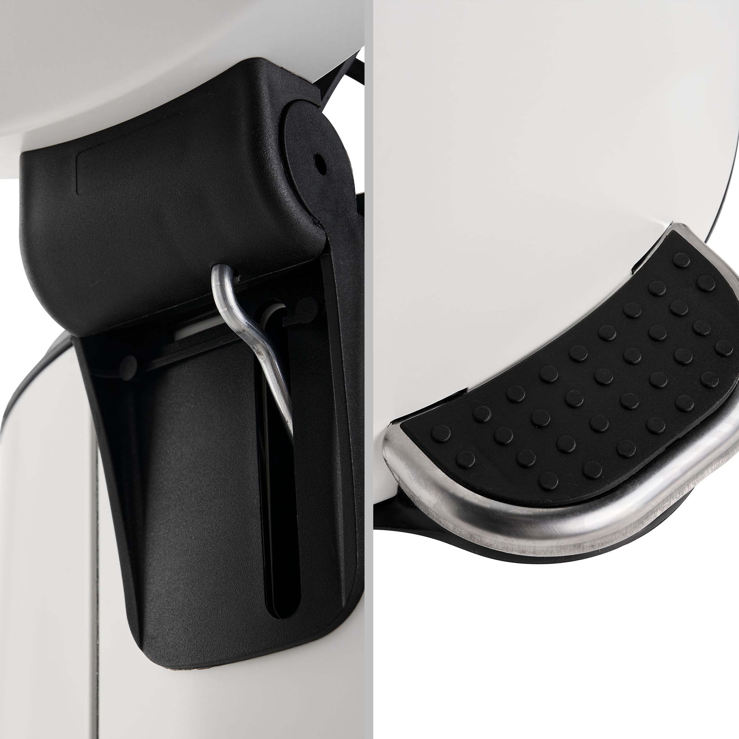 SPRINTIS Poubelle à pédale 20l blanc   acier   mat
