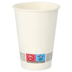 Starpak 80 Automatenbecher, Pappe "To Go" 0,18 l Ø 7 cm · 9,2 cm weiss (90383, 80 Stück)