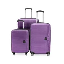 MITTE - 3er Koffer-Set Hartschale Aubgerine matt, TSA, (55cm, 68cm & 77cm), 271 Liter