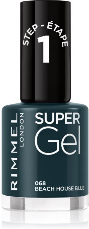 Rimmel Super Gel gel nail polish without UV/LED sealing shade 068 Beach House Blue 12 ml
