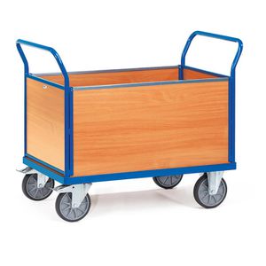 Fetra Transportwagen Vierwandwagen, 2553, 1200 x 750 mm, mit Feststellbremse, Tragkraft 600 kg