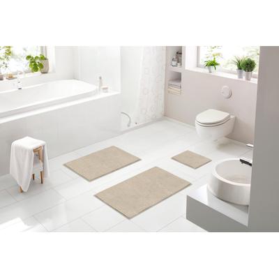 Badematte LINEA DUE "Ayla", beige, H:15mm, Polyester, Badematten, Badematte