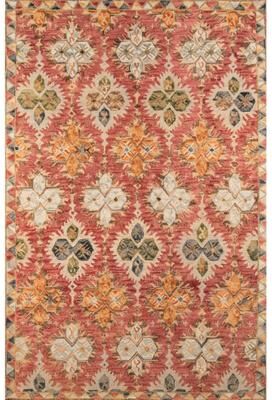 Momeni Tangier Hand-Tufted Wool Damask Area Rug.