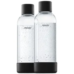 MYSODA Flaschen-Set PET-Wasserflaschen mit Schnellverschluss 2tlg., jeweils 1L