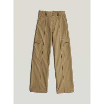 Cargohose G-STAR "High Waist Cargohose", Damen, Gr. 26, Länge 30, beige (ensis grün), Obermaterial: 57% Polyester, 43% Elastomultiester, Hosen Cargohose