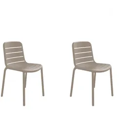 Stühle Gina Resol Kunststoff Beige (2er Set)