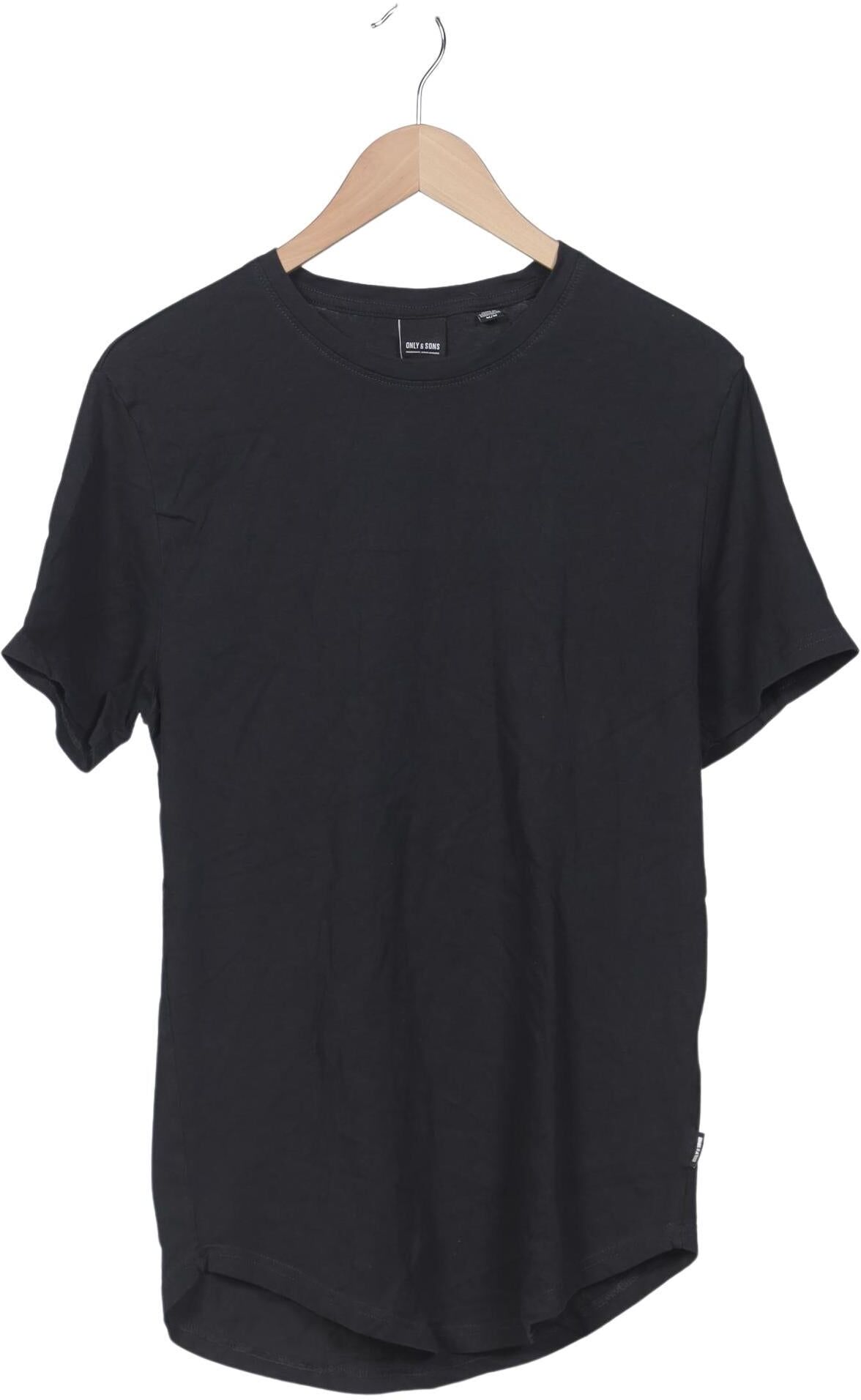 Only & Sons Herren T-Shirt, Schwarz, Gr. M, Baumwolle - Second Hand