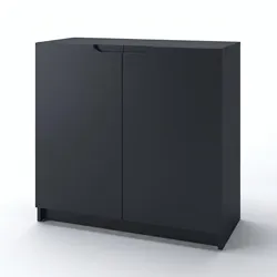KOMMODE Logan Fronten in Schwarz matt