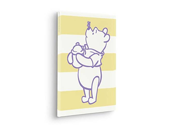 Komar Keilrahmenbild im Echtholzrahmen - Winnie the Pooh Sweet Tooth - Größe 30 x 40 cm - Disney, Kinderzimmer, Wandbild, Kunstdruck, Wanddekoration, Design