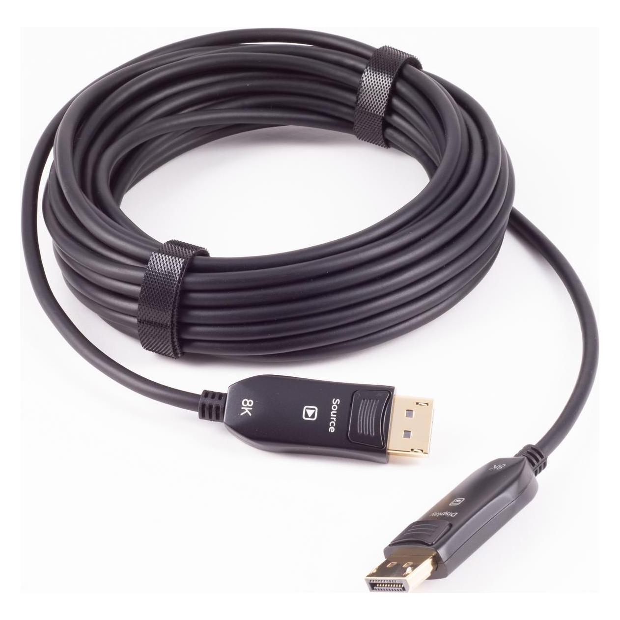 Shiverpeaks -BASIC-S--Displayportkabel-Optisches DisplayPort Kabel, Rev1, 8K, 30m (40 m) (BS30-16485)