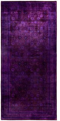Overton "Overdyed One-of-a-Kind Hand-Knotted Area Rug - Purple - 8' 1"" x 17' 4"""