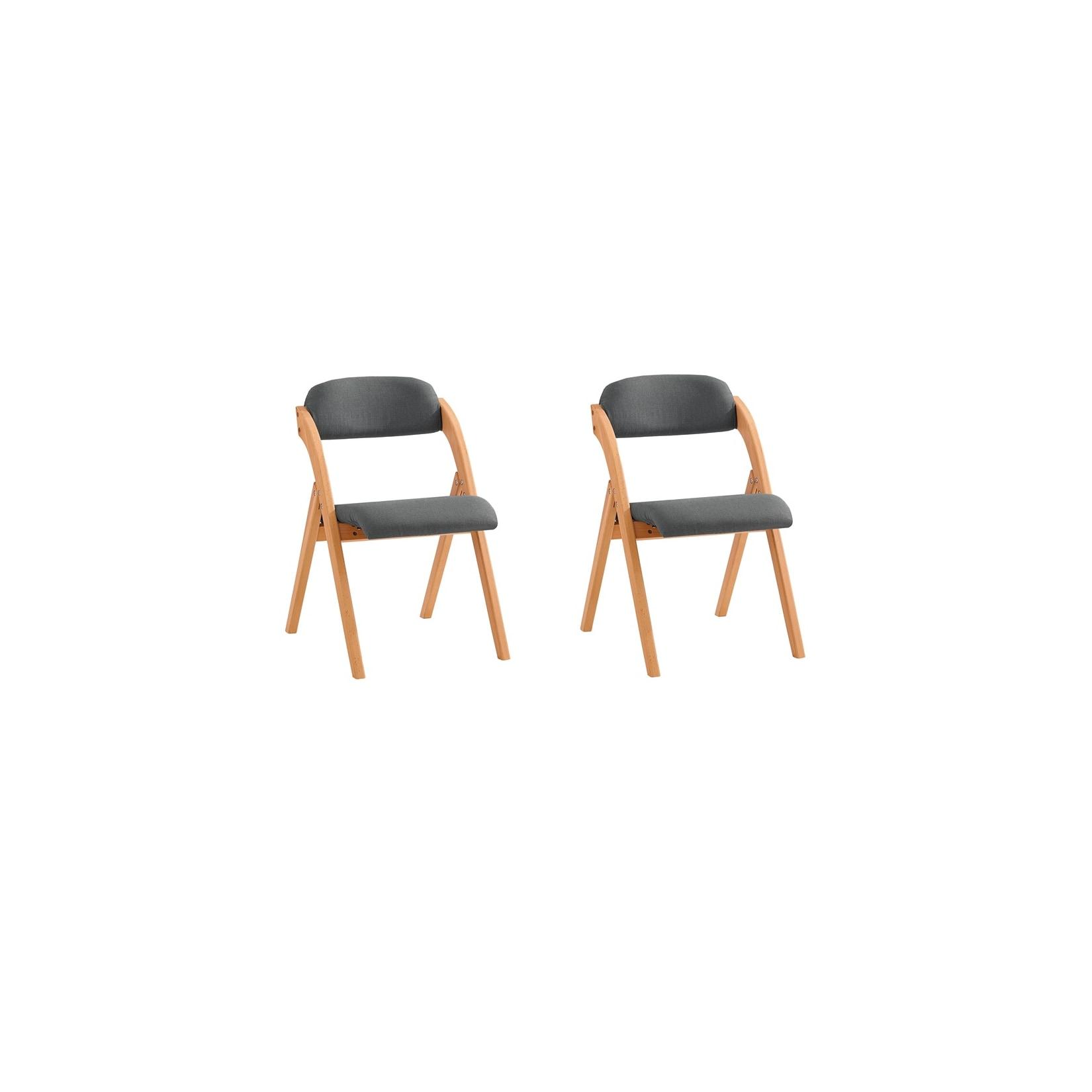SoBuy 2 Klappstühle im 2er-Set Dunkelgrau 59x47,5x76,99cm Klassisch