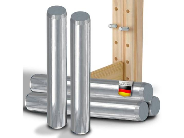 NIMA PARTS Lot de 16 supports de sol compatibles avec étagère Ikea Ivar Fabriqué en Allemagne - Goupilles d'étagère inoxydables\, supports d'étagère\, supports d'étagère\, supports d'étagère
