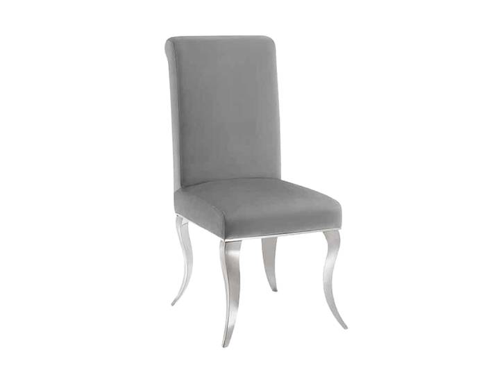 Design Esszimmerstuhl „Modern Barock“ Samt Grau / Silber Invicta Interiors