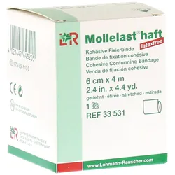 Lohmann & Rauscher Mollelast haft kohäsive Fixierbinde weiß - 4 m x 6 cm 1 St