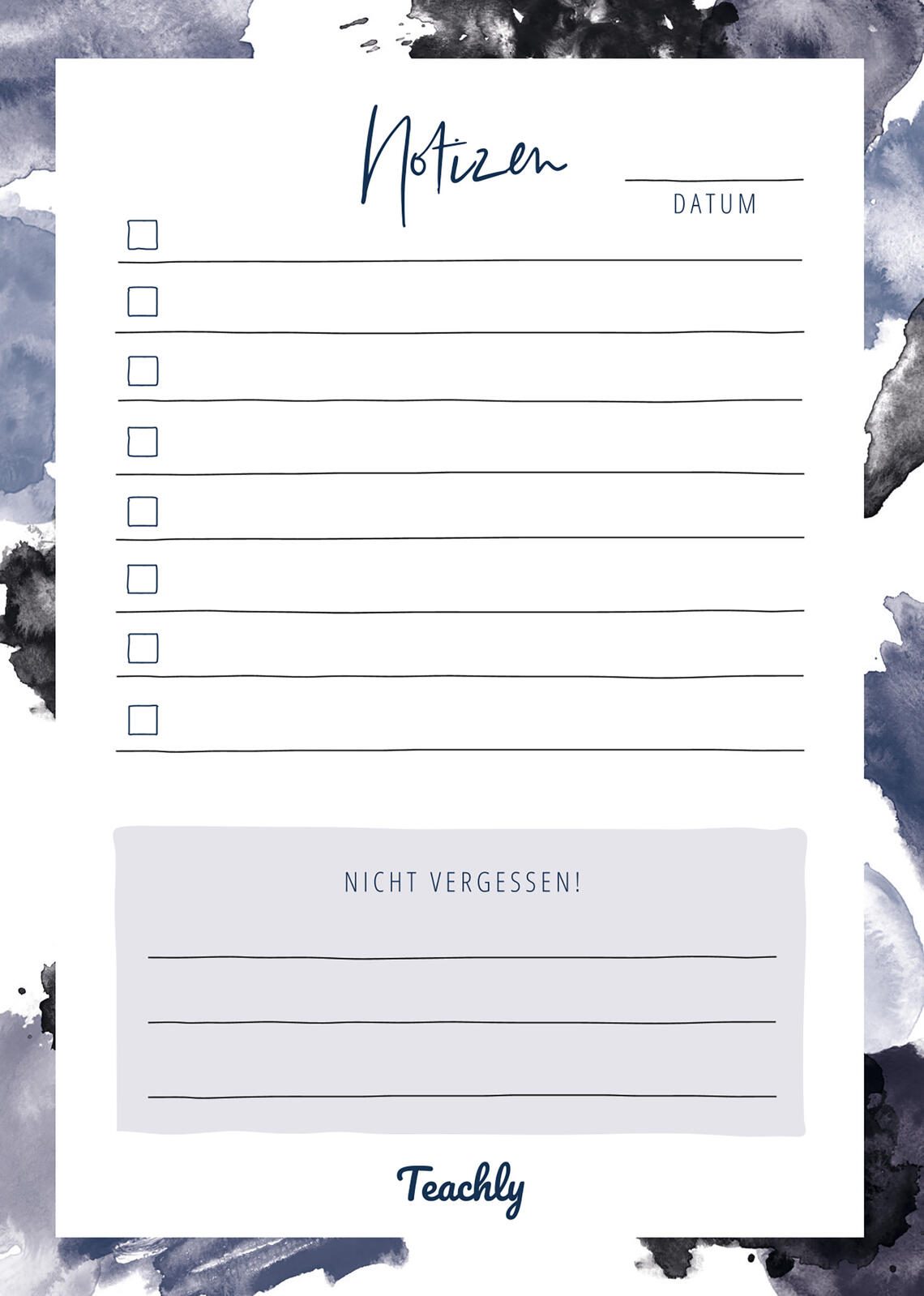 Teachly Notizblock DIN A6, blau 71413005