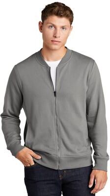 Sport-Tek ST274 Lightweight French Terry Bomber in Grey Concrete size XL   Polyester Blend