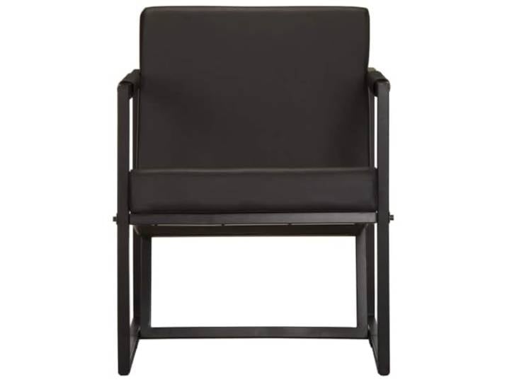Ledersessel schwarz mit Loungesessel für Wohnzimmer Schwarz für Leder, Verstärkter Stahl, bequeme Locken, Montage-Flügel, Wohnzimmer