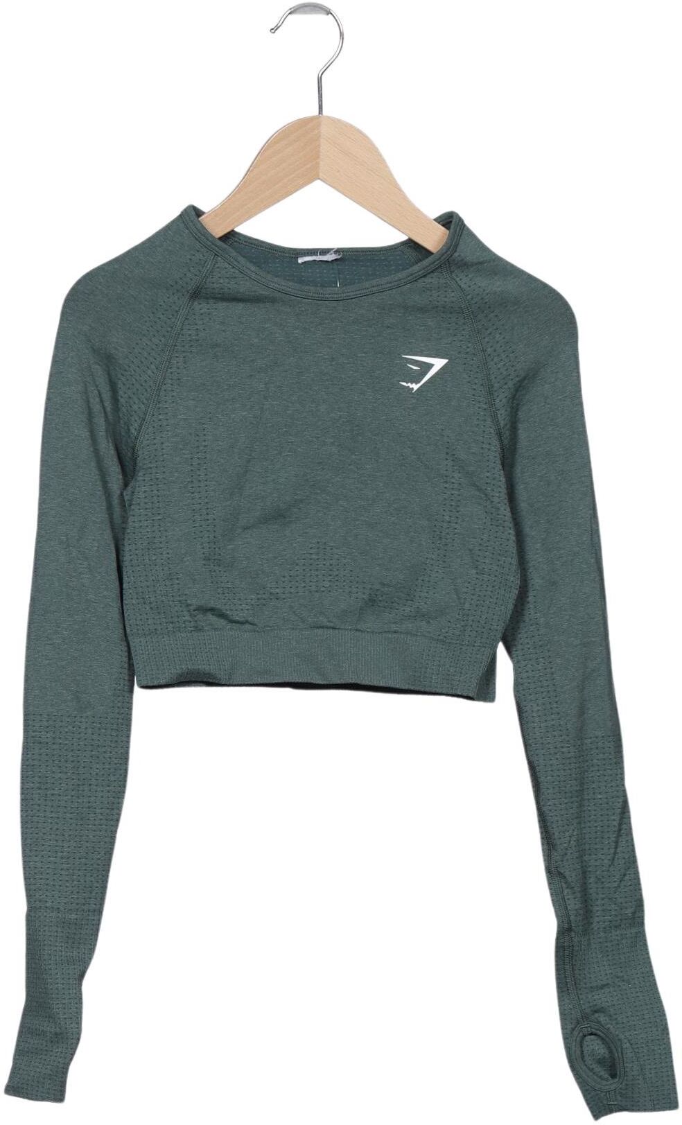 Gymshark Damen Langarmshirt, Grün, Gr. 3Xs, kein / Etikett - Second Hand