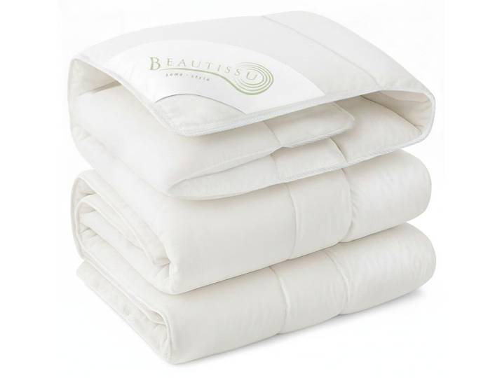 Beautissu BeauNuit GF Federbettdecke, 155x220cm, Weiß, Steppdecke, Downpass