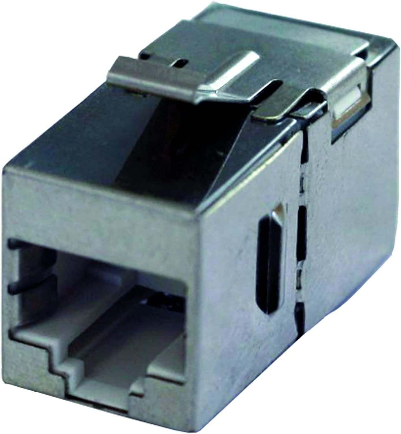 Bachmann Keystone CAT6a STP koppeling RJ45 afgeschermd zilverkleurig