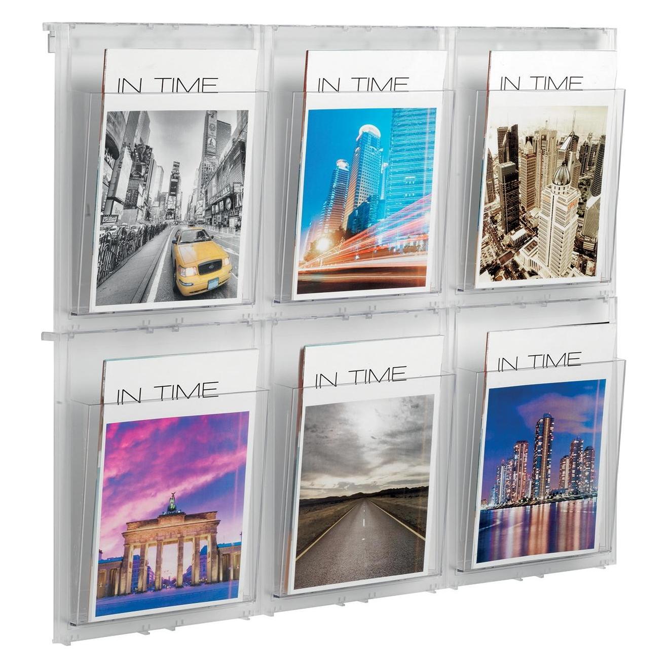 Helit Wanddisplay "the placativ", 6 x DIN A4 hoch, glasklar (A4) (H6812002)