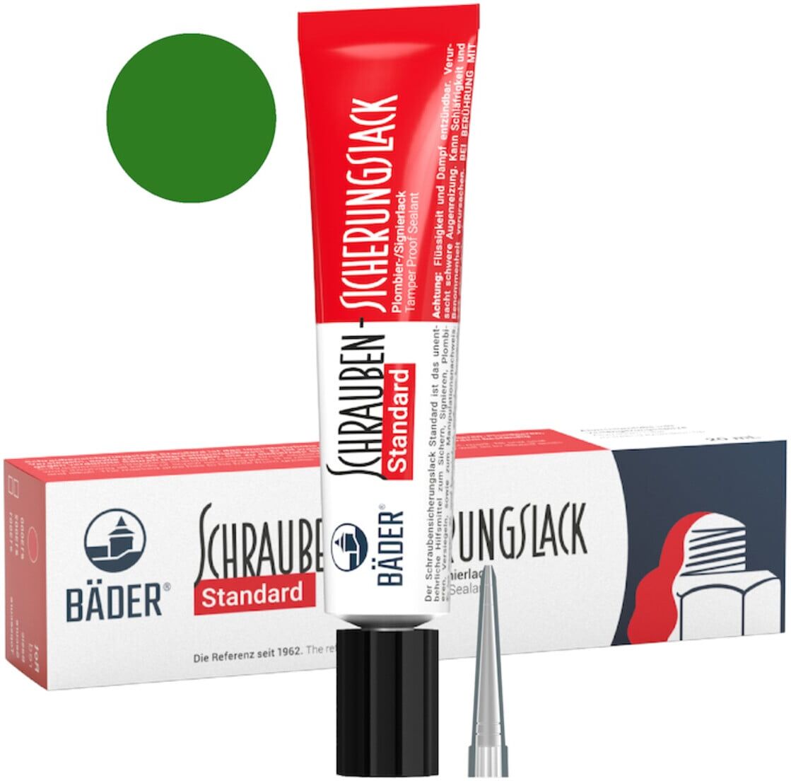 Bäder Schraubensicherungslack Standard 20 ml Tube grün ; baeder (15000)