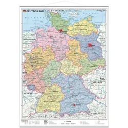 STIEFEL Eurocart Landkarte »Deutschland politisch« 42 x 58 cm mit Metallbeleistung
