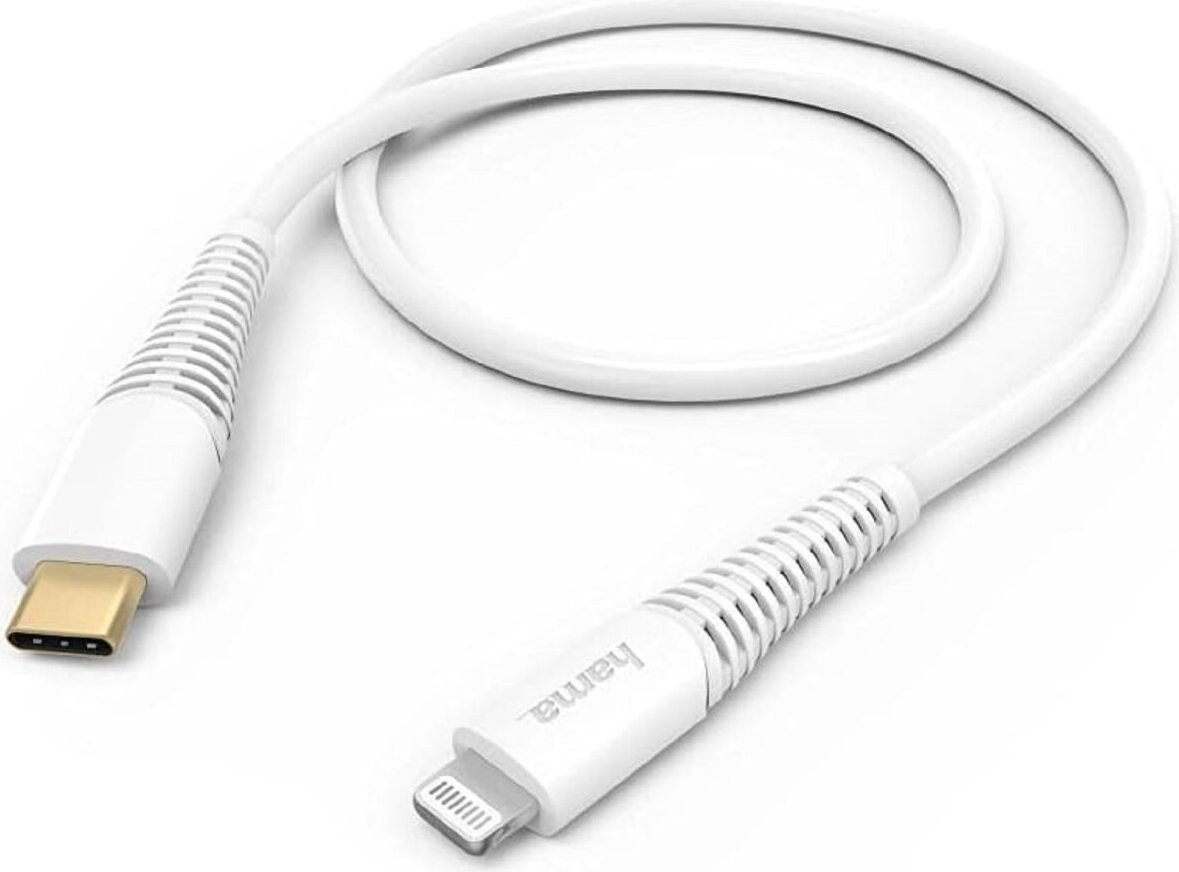 Hama Lightning naar USB-C oplaadkabel, 1,5 meter, Wit