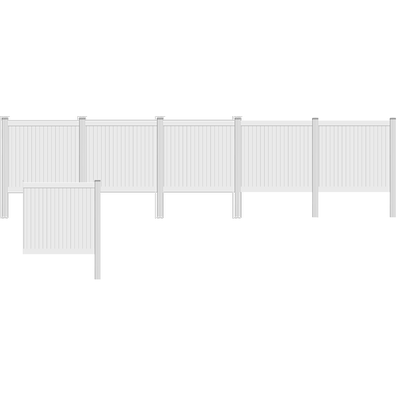 Sichtschutzelement TETZNER & JENTZSCH "ALATNA", weiß, H:182,8cm, Polyvinylchlorid (PVC), Zaunelemente, aus weißem PVC in verschiedenen Längen
