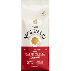 Caffè Molinari Caffè Crema Cremoso - 1 kg Ganze Bohne - Intensität: 6/10