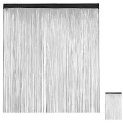 relaxdays Fadenvorhang 145 x 245 cm schwarz