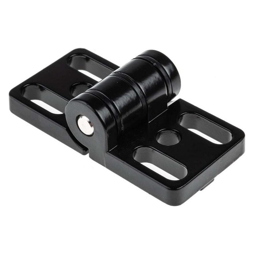 RS PRO Metal Hinge, 40x80mm, slot 8, black (7675768)