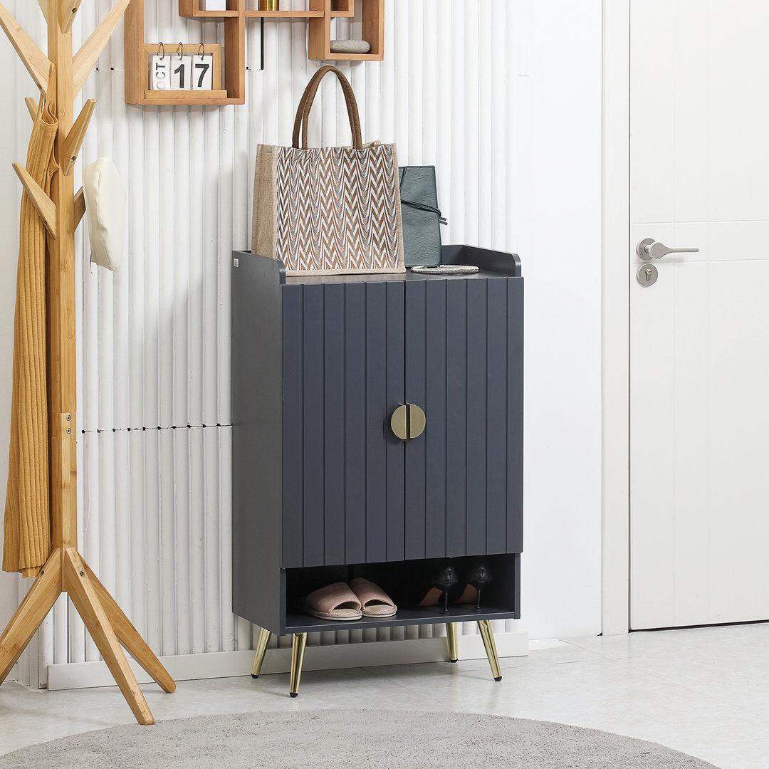 Canora Grey 15 Pair Shoe Storage Cabinet Gray 15