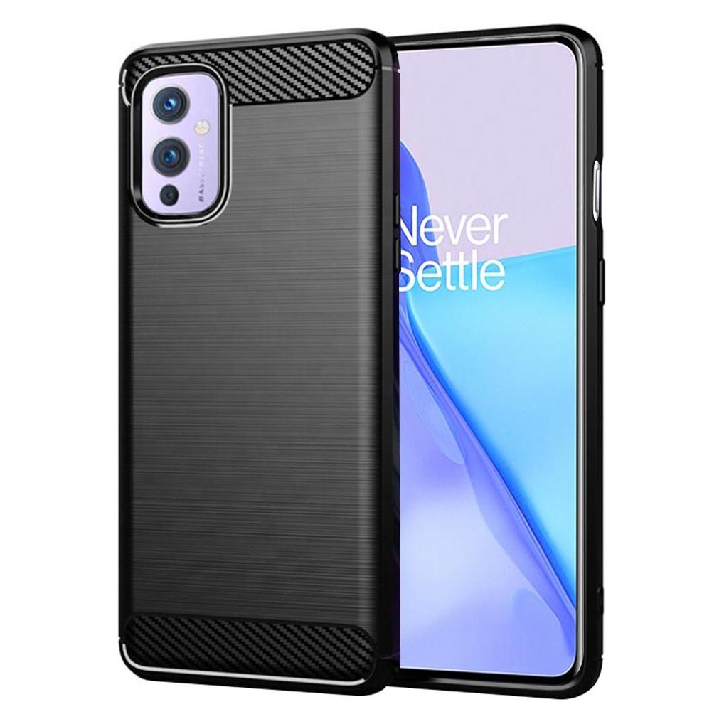 Techsuit - Carbon Silicone - OnePlus 9 - Black (OnePlus 9) (56339112)