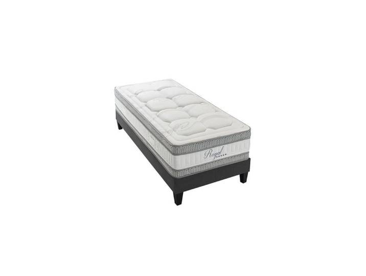 Ensemble Royal 5 Etoiles 90x190 cm Matelas Mousse + Sommier Bois