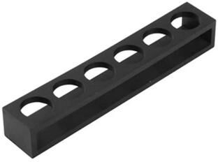 Inspired Finds Bamboo Shot Glass Holder Tray With 6 Display Slots black straight