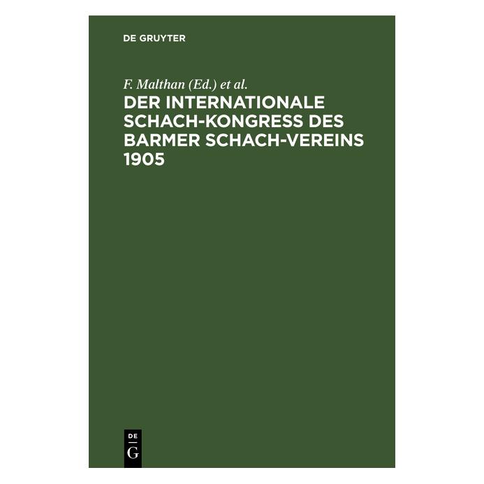 De Gruyter Der internationale Schach-KongreÃ des B (Deutsch, Hardcover) (67779540)