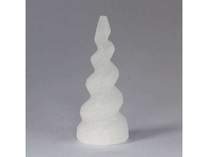 Seleniet spiraalvormige eenhoornhoorntoren - 10 cm