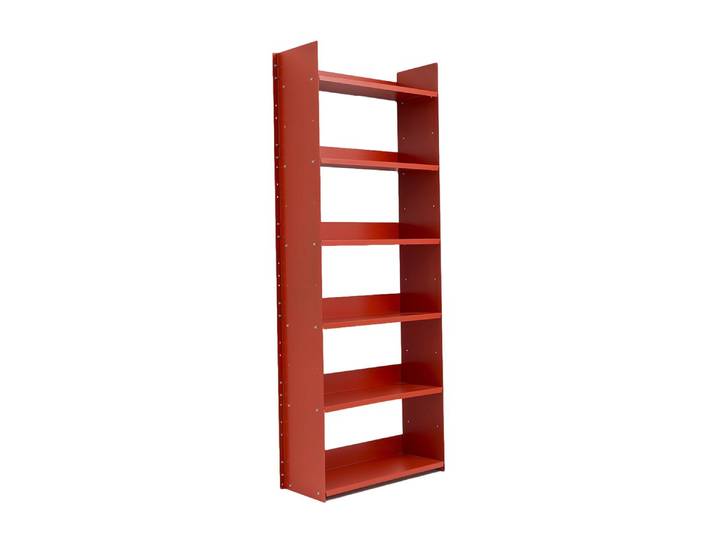 DANESE bibliothèque GRAN LIVORNO inclinée 5° (Rouge - Tôle de métal verni)