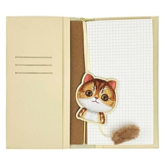Nimmy 2in1 Set notebook + pen khaki Big Eyed Pet 2.0 Cat (N-XDY-SZB-05)
