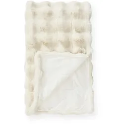 benuta Nest Decke Dave Cream 150x200 cm - Moderner Kurzflor-Teppich für Wohnzimmer