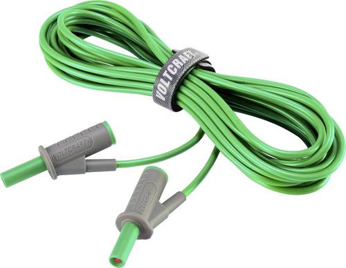 VOLTCRAFT MSB-501 Sicherheits-Messleitung Lamellenstecker 4mm Lamellenstecker 4mm 5.00m Grün 1St.
