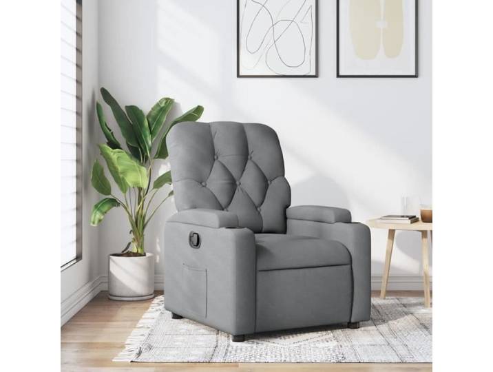 SALE 2024  Fauteuil Salon JMS - Fauteuil inclinable relaxation - Gris clair Tissu 20 15 Kg 2573