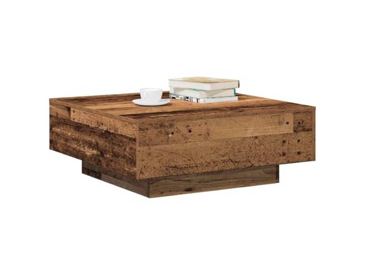 Couchtisch Altholz 80 x 80 x 31 cm Holzwerkstoffe, minimalistisches Design, stabile Basis, einfache Montage, Wohnzimmer